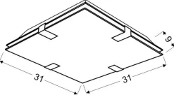 Plafon Rapsody 31x31 2x60W E27 kwadrat
