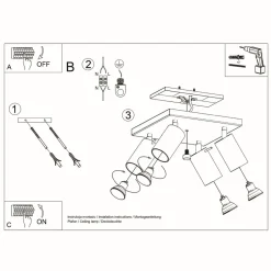 Plafon RING 4 biały