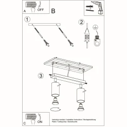 Plafon RING 2 biały