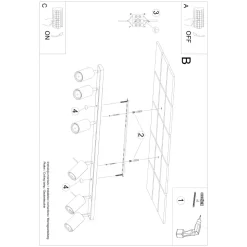 Plafon RING 6L beżowy