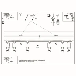Plafon RING 6L chrom
