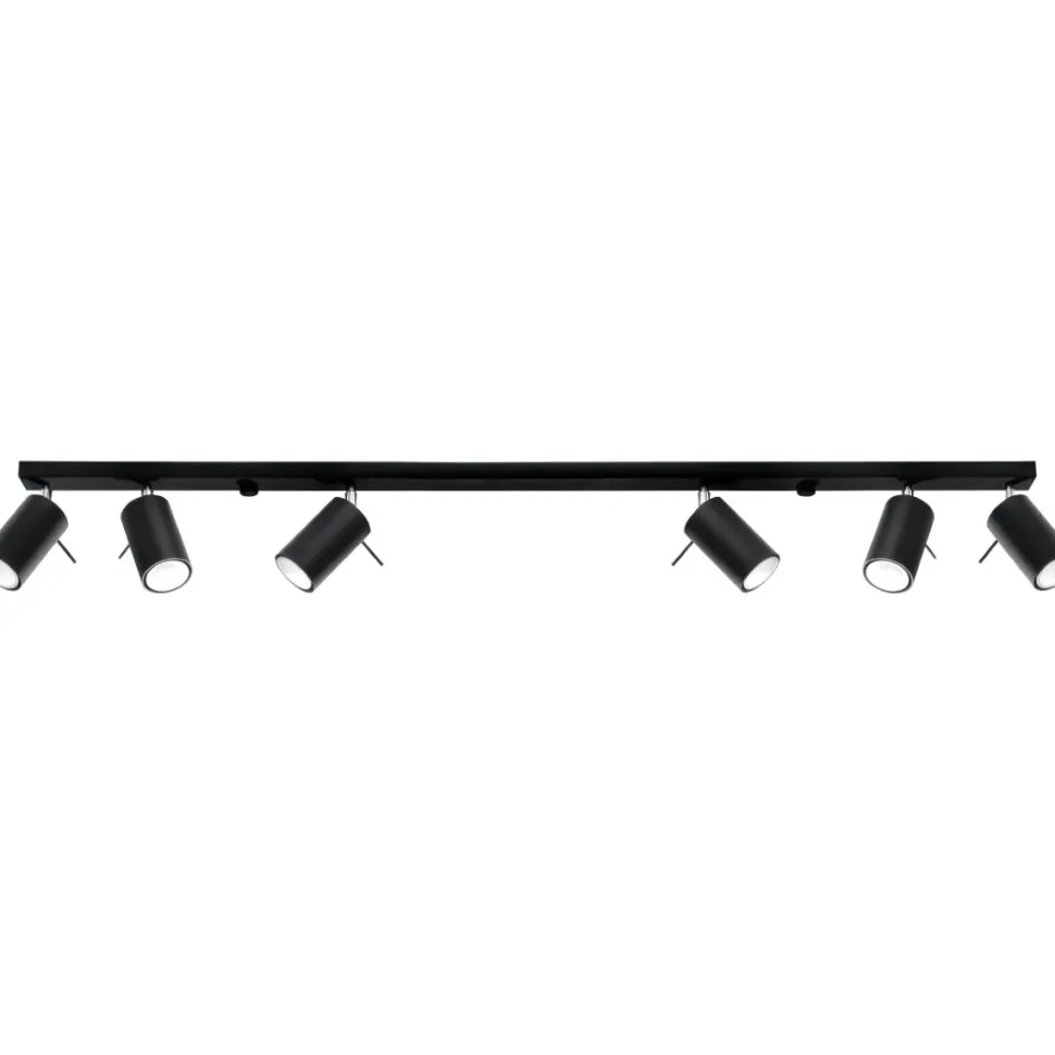 Plafon RING 6L czarny