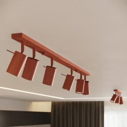 Plafon RING 3L ochra czerwona