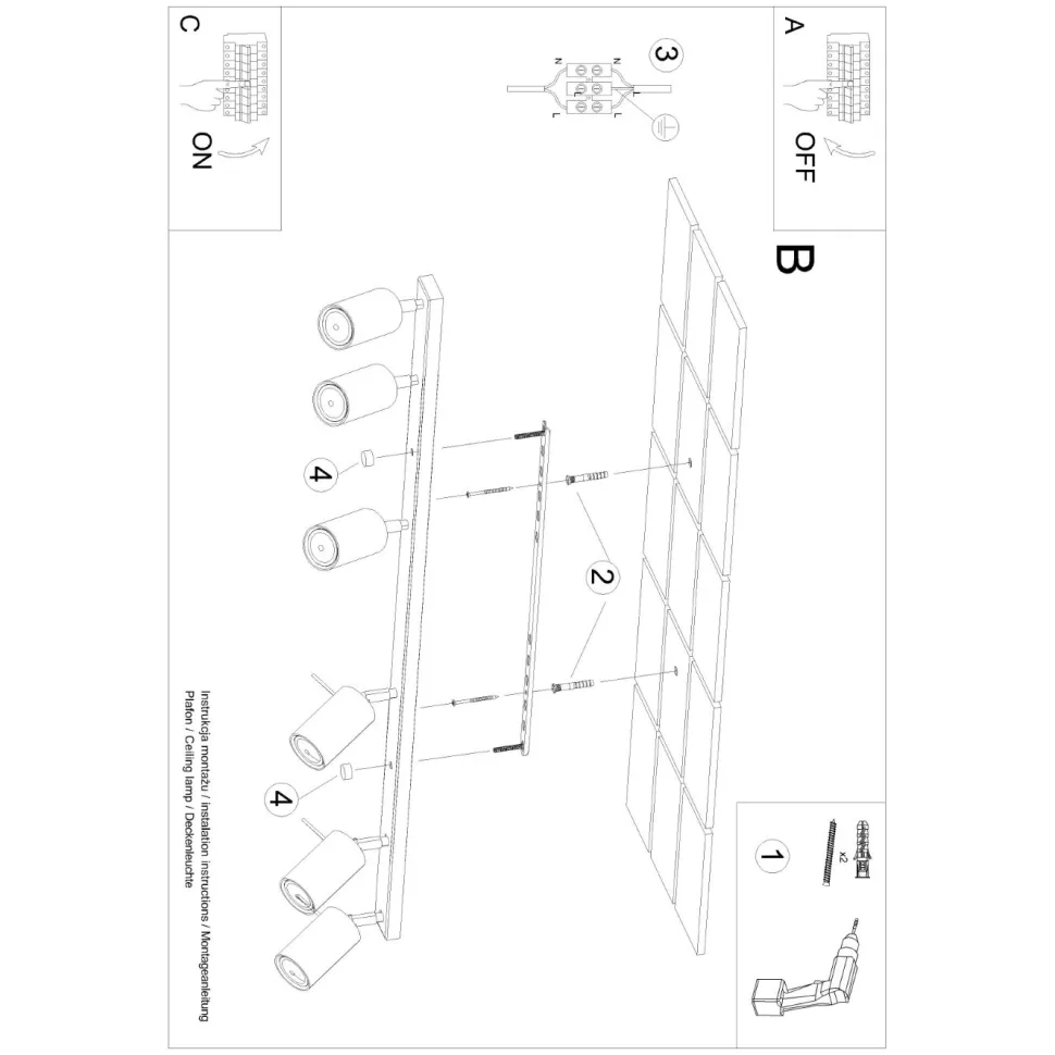 Plafon RING 6L zielony oliwkowy