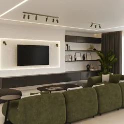 Plafon RING 6L zielony oliwkowy