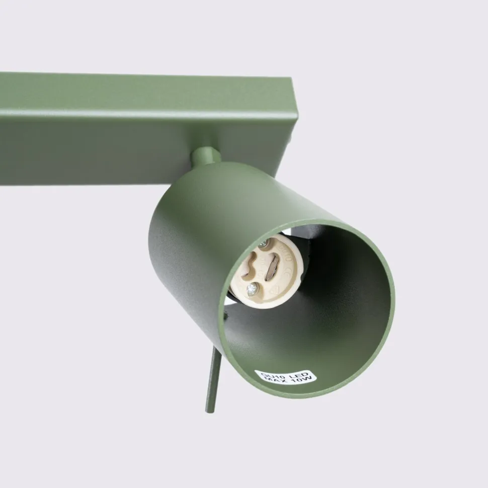 Plafon RING 6L zielony oliwkowy