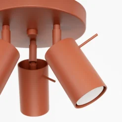 Plafon RING 3P ochra czerwona