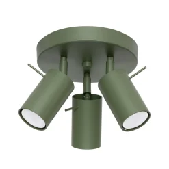 Plafon RING 3P zielony oliwkowy