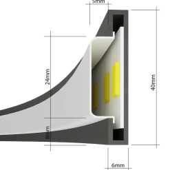 Plafon RIO 110 biały LED 4000K