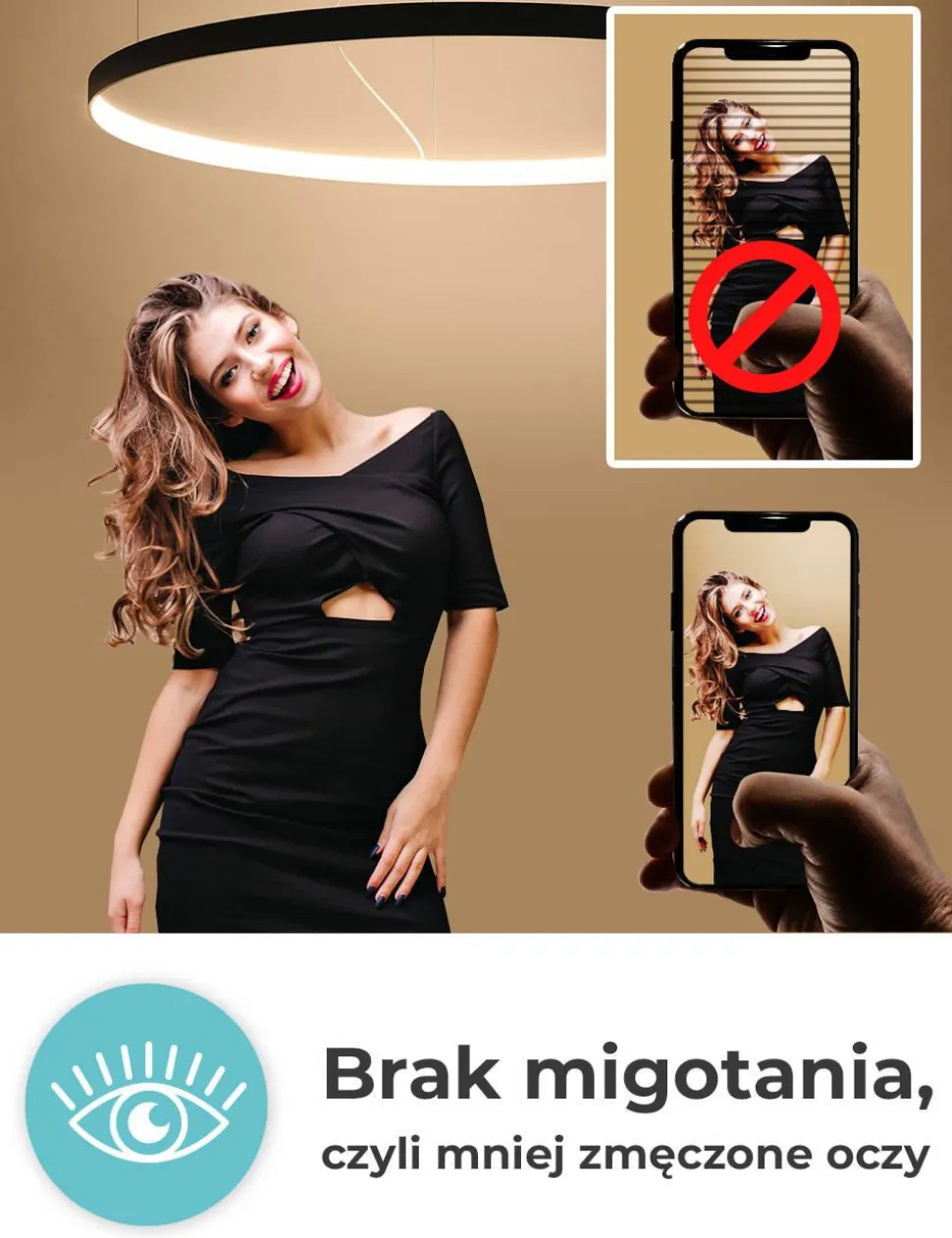 Plafon RIO 110 biały LED 3000K