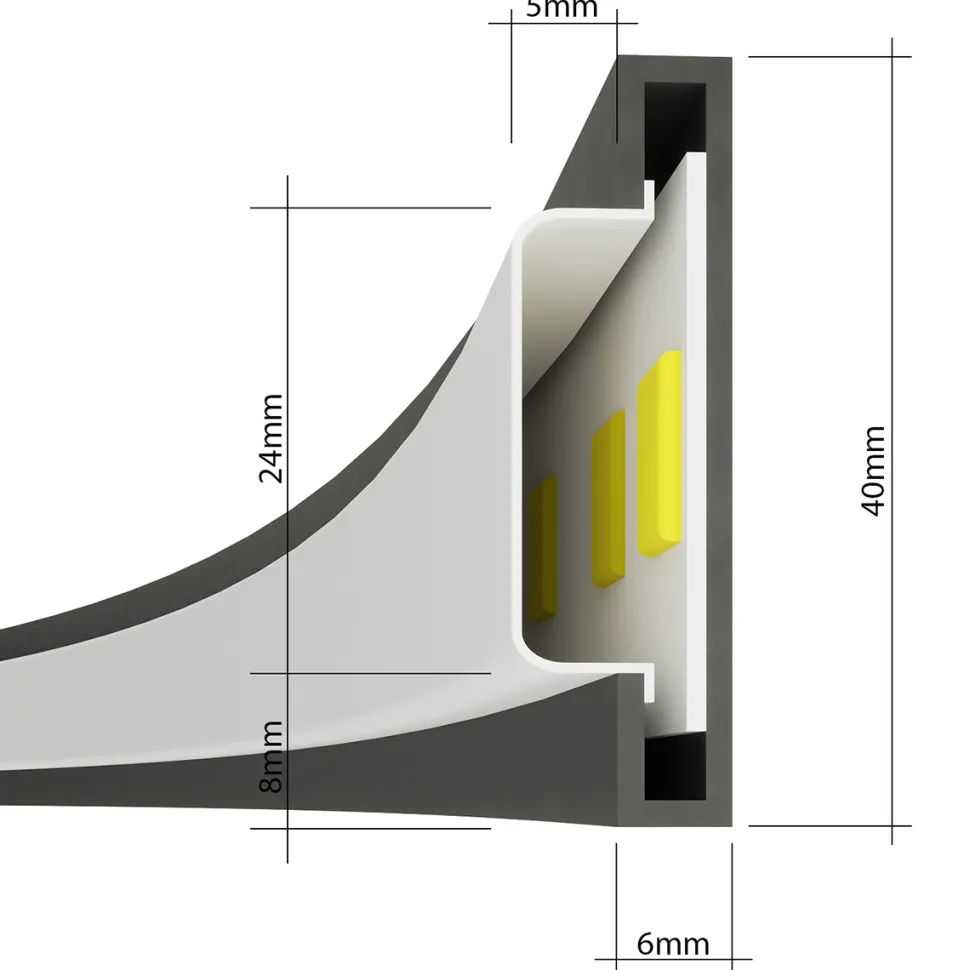 Plafon RIO 110 biały LED 3000K