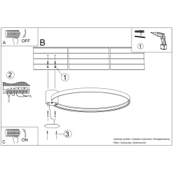 Plafon RIO 55 biały LED 4000K