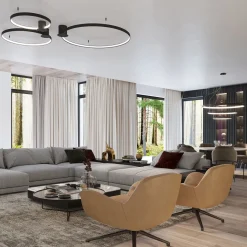 Plafon RIO 78 czarny LED 4000K