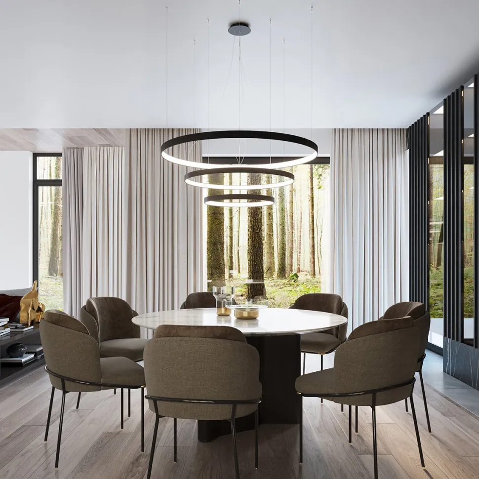 Plafon RIO 78 czarny LED 3000K