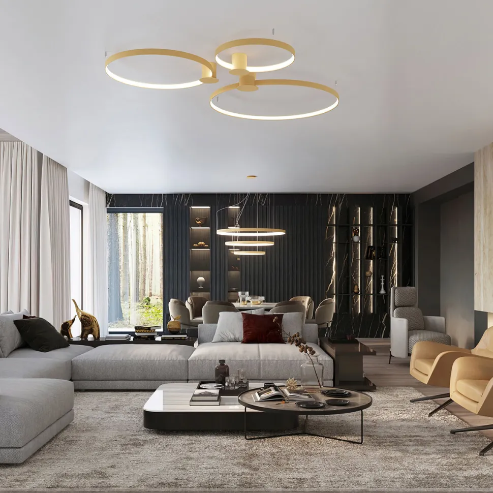 Plafon RIO 55 złoty LED 4000K