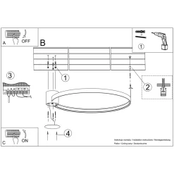 Plafon RIO 110 złoty LED 3000K