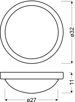 Plafon Roda plafon 32 E27 2x60W sat  nikiel