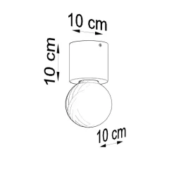 Plafon SALGADO naturalne drewno