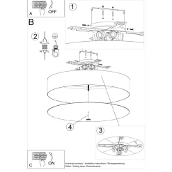 Plafon SKALA 80 biały