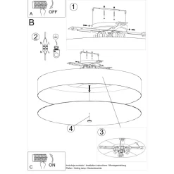 Plafon SKALA 100 czarny