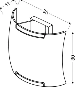 Plafon Spring 30x30 1x60W E27 czerwony
