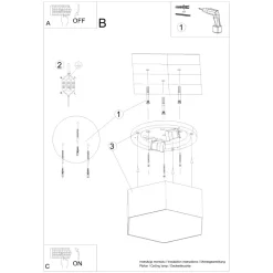 Plafon SUNDE 15 biały