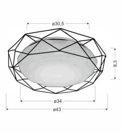 Plafon Sven plafon 43 24W LED 4000K chrom