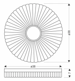 Plafon Tart drewniany 24W LED  38cm biały+drewniany 4000K