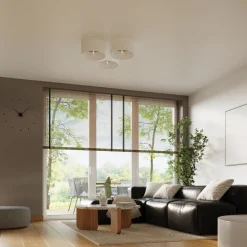 Plafon TELESTO biały/jasny brąz