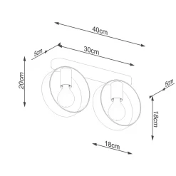 Plafon TITRAN 2 biały
