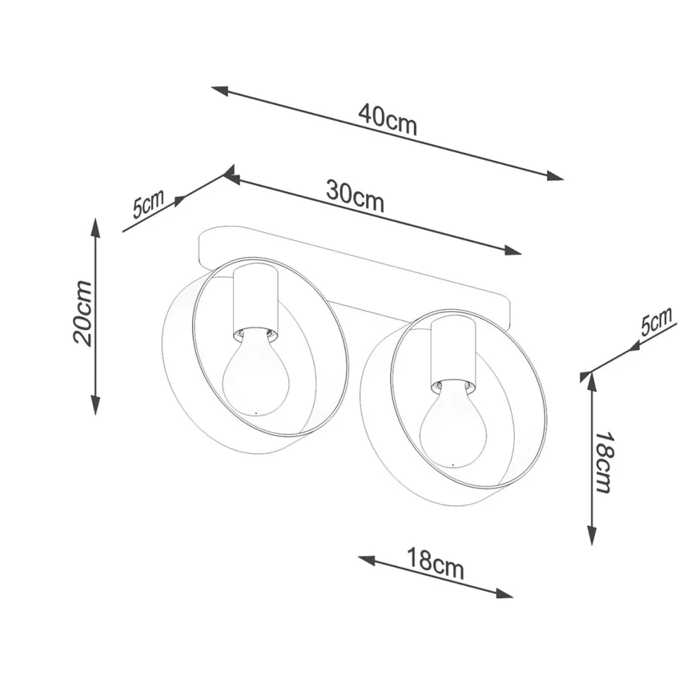 Plafon TITRAN 2 biały
