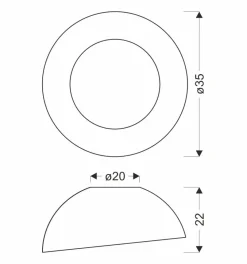 Plafon Trento biało-drewniany 18W LED 35 cm klosz biały