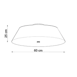 Plafon VEGA 60 czarny