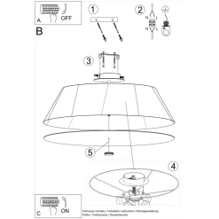 Plafon VEGA 60 czarny