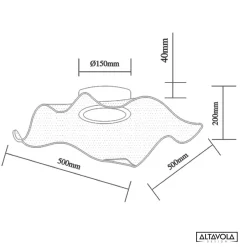 Plafon Velo no.2 złoty