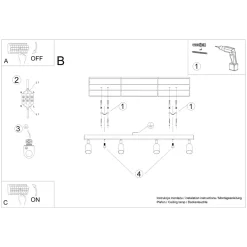 Plafon VERDO 4 biały