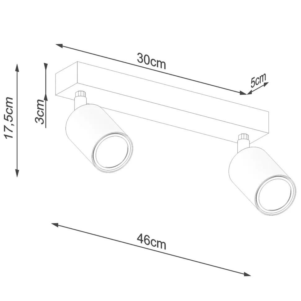 Plafon VERDO 2 biały