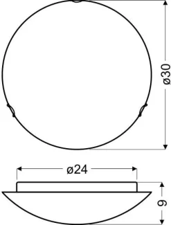 Plafon Vertico 30 1x60W E27