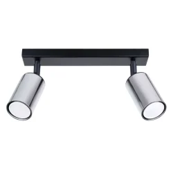 Plafon WINX 2 czarny/chrom