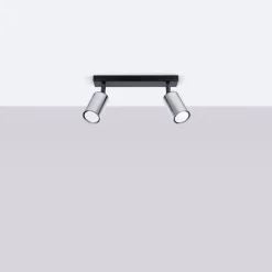 Plafon WINX 2 czarny/chrom