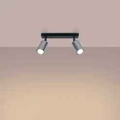 Plafon WINX 2 czarny/chrom