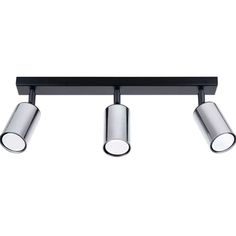 Plafon WINX 3 czarny/chrom