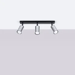 Plafon WINX 3 czarny/chrom