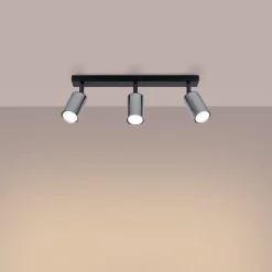 Plafon WINX 3 czarny/chrom