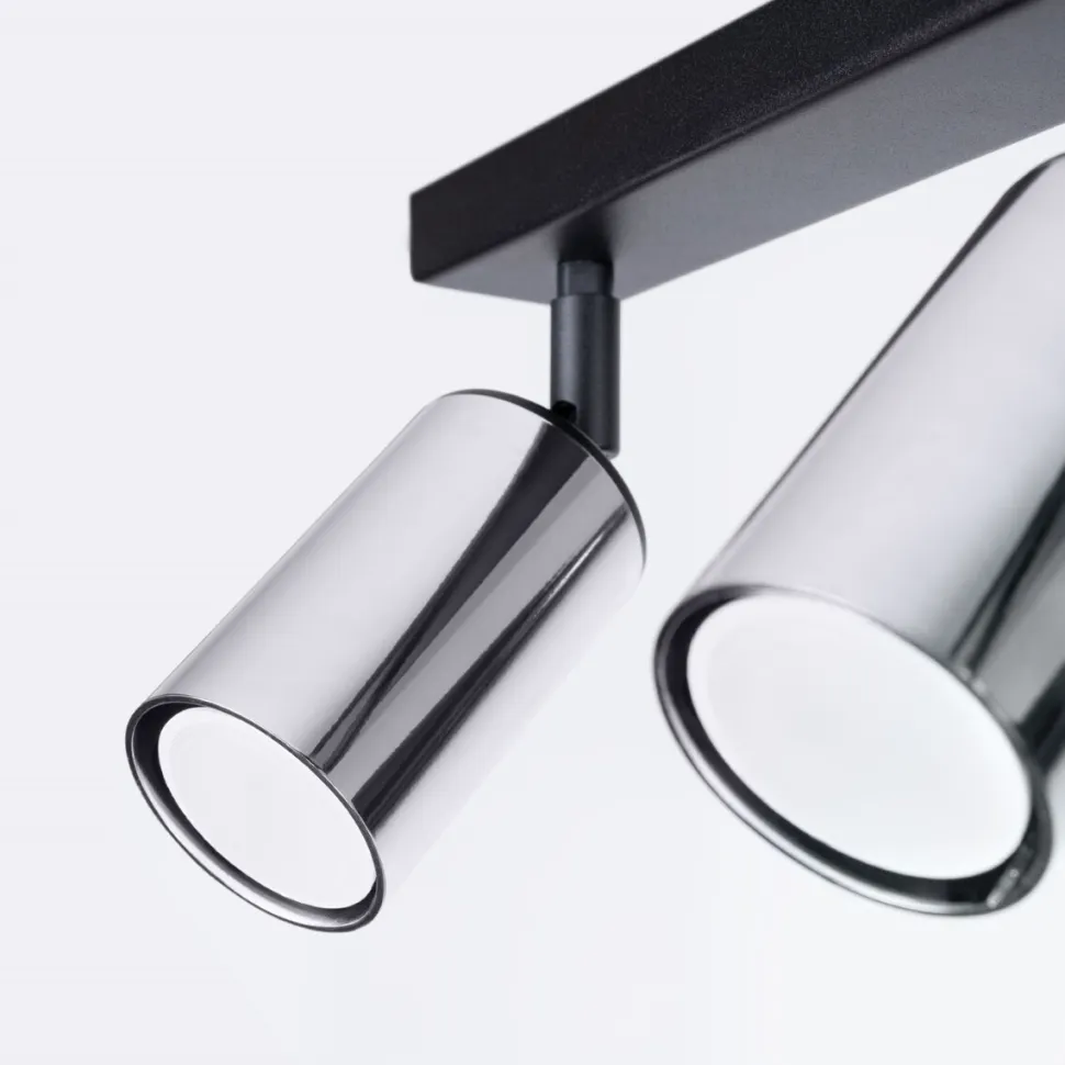 Plafon WINX 3 czarny/chrom