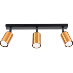 Plafon WINX 3 czarny/miedź