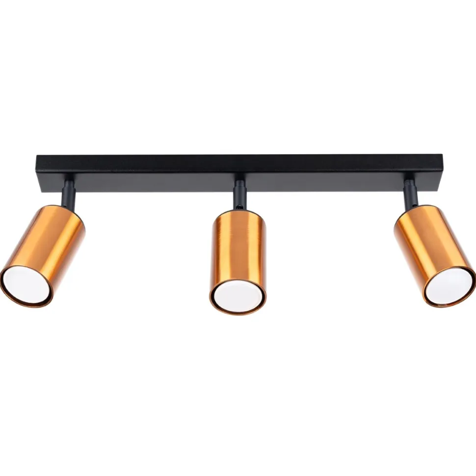 Plafon WINX 3 czarny/miedź