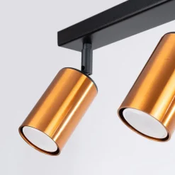 Plafon WINX 3 czarny/miedź