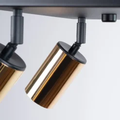 Plafon WINX 4 czarny/złoty