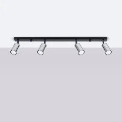 Plafon WINX 4L czarny/chrom